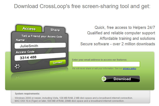 Download CrossLoop