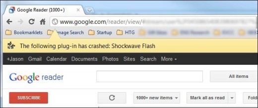 Chrome Shockwave Flash Crash