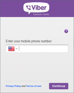 type in your phone number (without the country code) and click 'Continue'...
