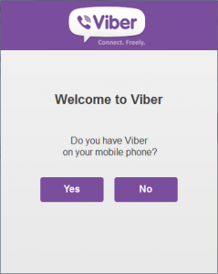 when installation finish, Viber will launch...